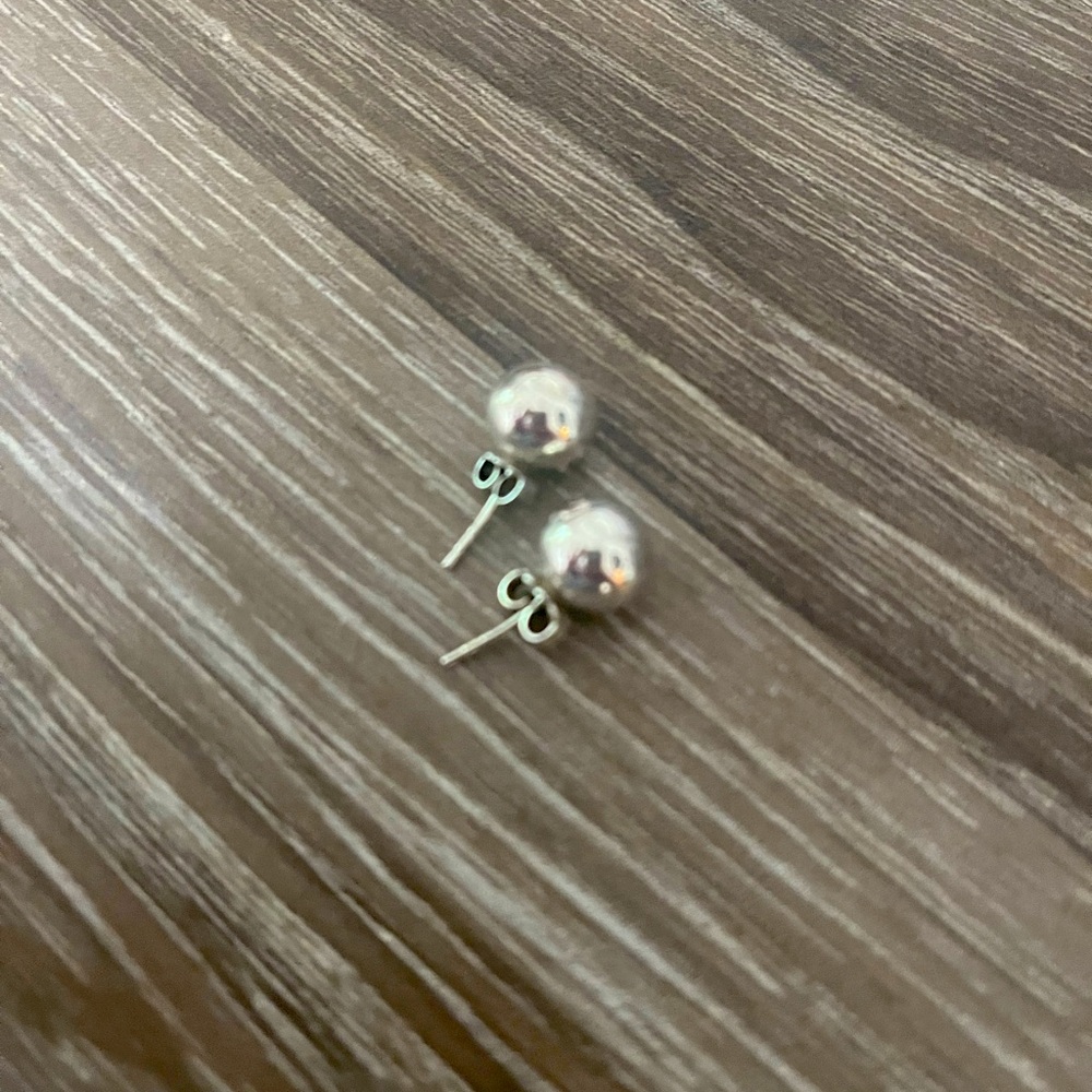 Tiffany’s silver ball earrings